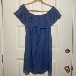 NWT Charlotte Russe Off the Shoulder Denim Dress
